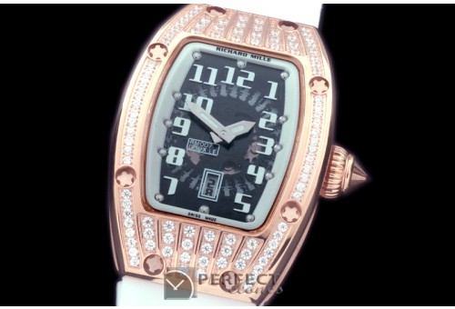 RM007-211D RG/RU/Diam Black/White Asian 21J Decorated