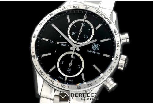 TG1887-222 Carrera 1887 Chrono SS/SS Black Asia 7750