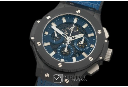 HAB00122 Aero Bang PVD/RU Blue Skeleton A-7750