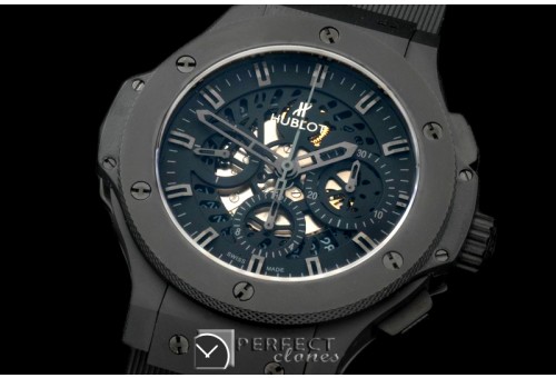 HAB00123 Aero Bang PVD/RU All Black Skeleton A-7750