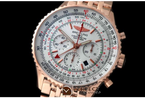 BLNVGMT-111 Navitimer GMT RG/RG White A-7500