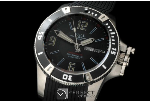 BALL10053 Hydrocarbon DayDate SS/LE Black J-Miyota 8205