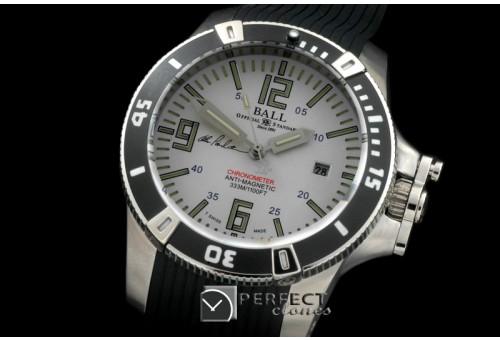 BALL10006 HydrocarbonDate SS/LE White J-Miyota 8205