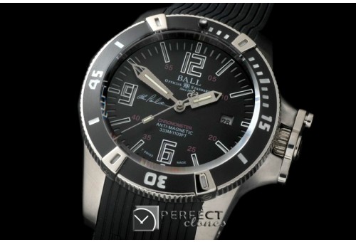 BALL10008 HydrocarbonDate SS/LE Black J-Miyota 8205