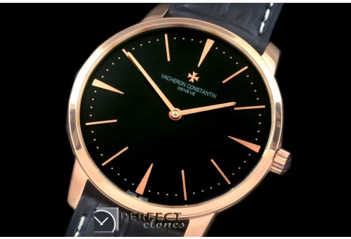 VCP10038 Patrimony RG/LE Black Jap Miyota 9015