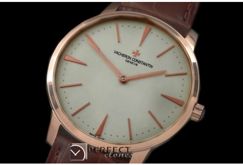 VCP10037 Patrimony RG/LE Cream Jap Miyota 9015