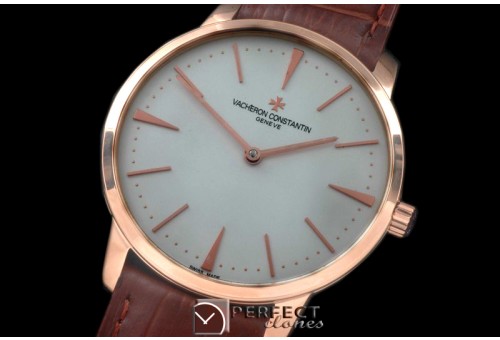 VCP10036 Patrimony RG/LE White Jap Miyota 9015