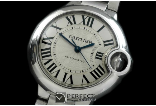 CARBA00038 Ballon De Cartier Mid SS/SS White Swiss Eta 2671