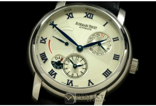 APJA01021 Jules Audemars Reserve/Duo Time SS/LE White Asian 23J