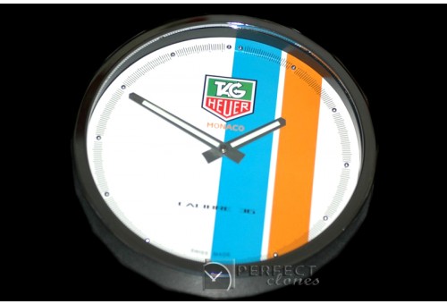 TGDC10001 Dealer Clock Monaco Gulf Style SS/Wht Swiss Quartz