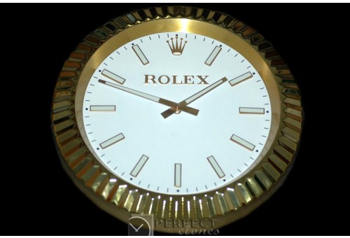 RLDC40011 Dealer Clock SuperOcean Style YG/Wht Swiss Quartz