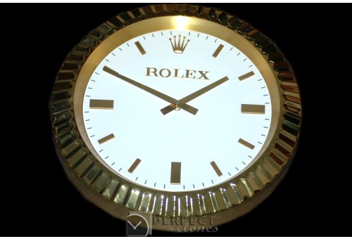 RLDC40012 Dealer Clock SuperOcean Style YG/Wht Swiss Quartz