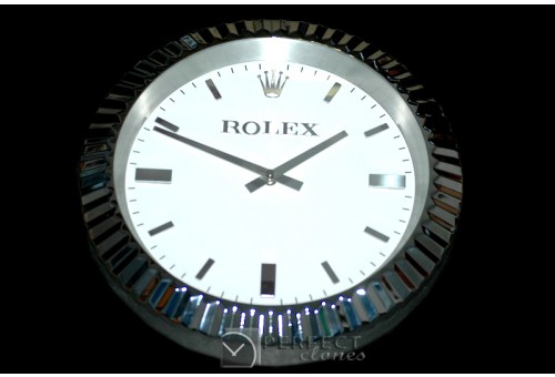 RLDC40002 Dealer Clock SuperOcean Style SS/Wht Swiss Quartz