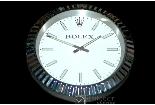 RLDC40001 Dealer Clock SuperOcean Style SS/Wht Swiss Quartz