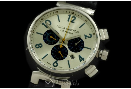 LV20001 Tambour Chronograph Men SS/LE White Jap Qtz