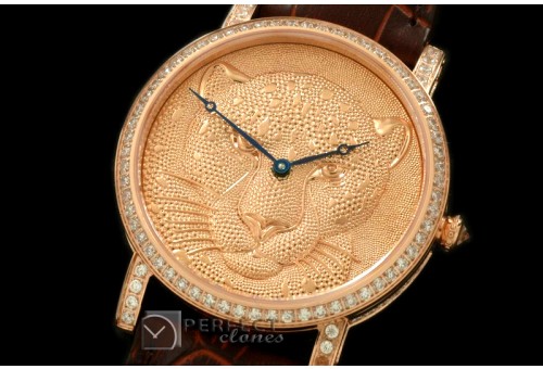 CARBP10037 Panthere de Cartier Ladies RG/LE Rose Gold Swiss Qtz