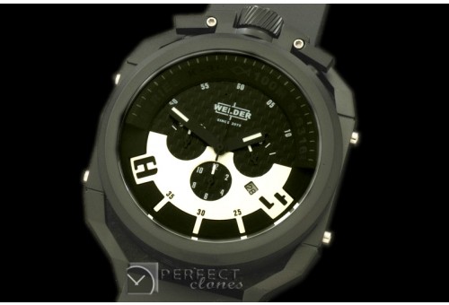 WLD30056 K36 Chronograph PVD/RU Black/White Jap Qtz