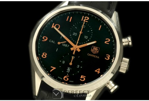 TG1887-007L Carrera 1887 Vintage Chrono SS/LE Black A-7750