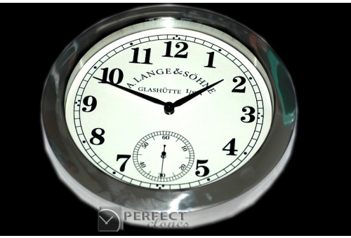 ALDC10003 Dealer Clock Lange 1 Style SS/Wht-Num Swiss Quartz