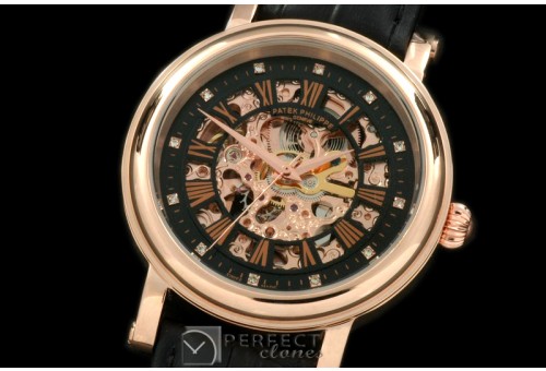 PPSK10002 Classic Skeleton RG/LE Black Asian 2813