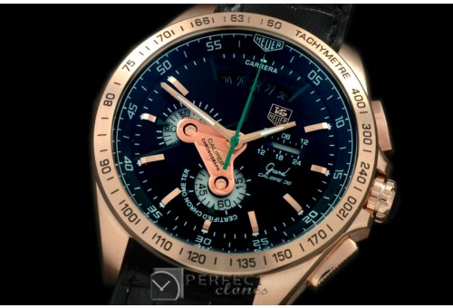 TGCA36-10108L Grand Carrera Calibre 36 RG/LE Black/Green Jap OS