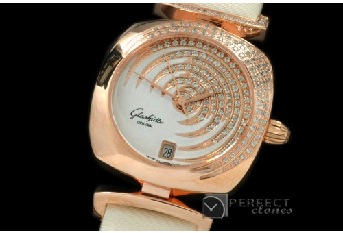 GLPV-111 Pavonina Ladies RG/ST White Swiss Quartz