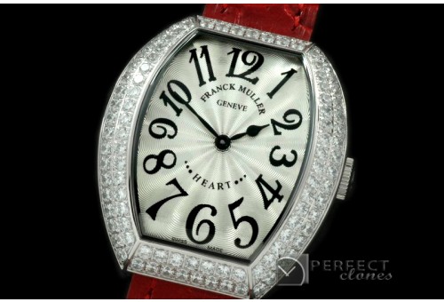 FMH10001 Heart SS/LE White Swiss Quartz