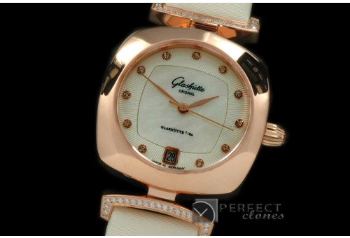 GLPV-011 Pavonina Ladies RG/ST White Swiss Quartz