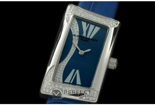 VC1972-103D 1972 Ladies SS/Diam/LE Blue Swiss Qtz