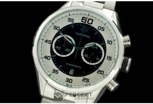 TG-50-103S Carrera 50yrs Chrono SS/SS White/Black Jap OS2Quart