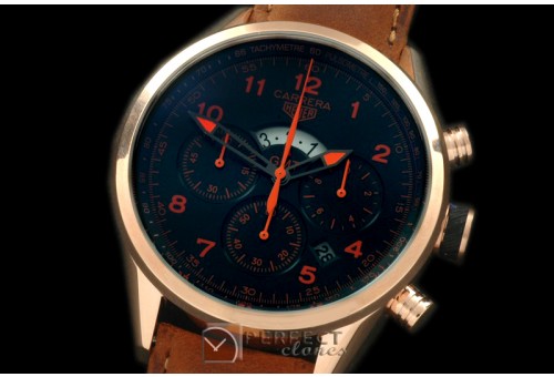 TG-GMT-114L Carrera 50yrs GMT Chrono RG/LE Black Jap OS2Quartz