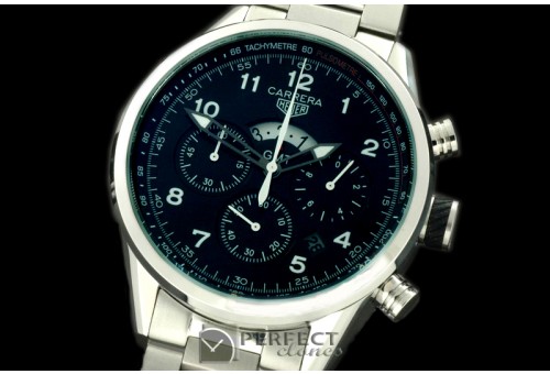 TG-GMT-102S Carrera 50yrs GMT Chrono SS/SS Black Jap OS2Quartz