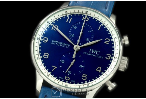 IWPG10106 Portuguese Chrono SS/LE Blue Jap OS20