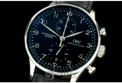 IWPG10113 Portuguese Chrono SS/LE Black Jap OS20
