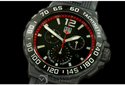 TGF1-01045 Formula 1 PVD/RU Blk/Red Swiss Eta Quartz Chrono