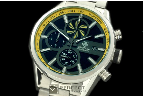 TG-50-002S Carrera 50yrs Anni Chrono SS/SS Black/Ylw Jap OS2Qu
