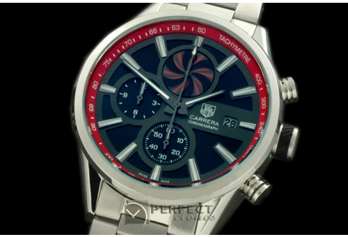 TG-50-003S Carrera 50yrs Anni Chrono SS/SS Black/Red Jap OS2Qu