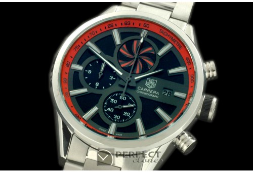 TG-50-004S Carrera 50yrs Anni Chrono SS/SS Black/Org Jap OS2Qu