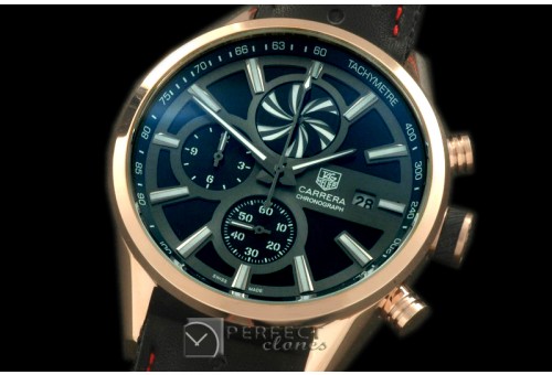 TG-50-006R Carrera 50yrs Anni Chrono RG/LE Black Jap OS2Quartz