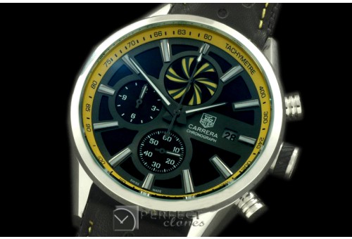 TG-50-002L Carrera 50yrs Anni Chrono SS/LE Black/Ylw Jap OS2Qu