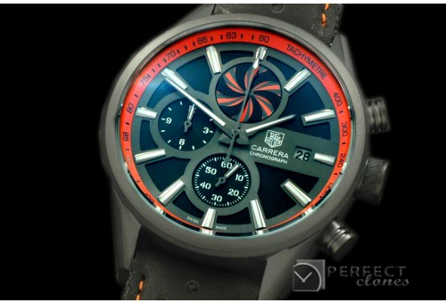 TG-50-014L Carrera 50yrs Anni Chrono PVD/LE Black/Org Jap OS2Q