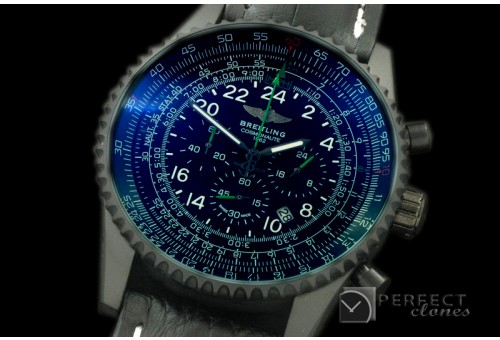 BLNVC20118L Navitimer Cosmonaute PVD/LE Black/Grn Jap OS2Qtz
