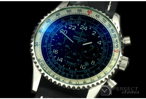 BLNVC20108L Navitimer Cosmonaute SS/LE Black/Grn Jap OS2Qtz