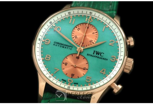 IWPG10093 Portuguese Chrono RG/LE MOP L-Green Jap OS20