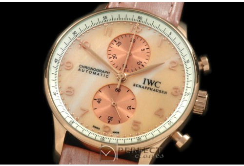 IWPG10099 Portuguese Chrono RG/LE MOP Rose Jap OS20
