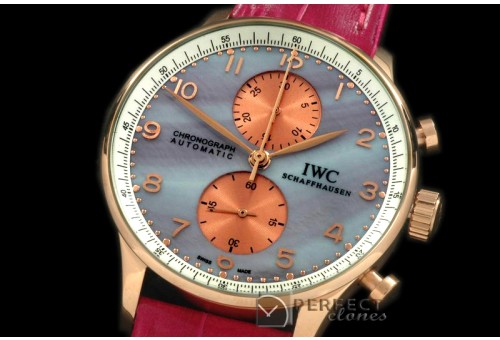 IWPG10095 Portuguese Chrono RG/LE MOP L-Blue Jap OS20