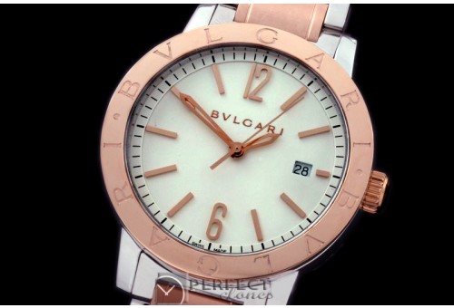 BVL00106 Bulgari Bulgari Auto SS/RG White Jap Miyota 9015