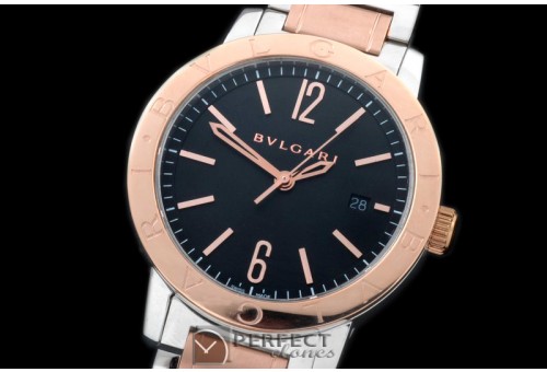 BVL00107 Bulgari Bulgari Auto SS/RG Black Jap Miyota 9015