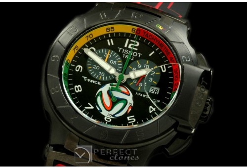 TS10001 2014 Fifa World Ed Chrono PVD/RU Black/Red Swiss Eta Qtz