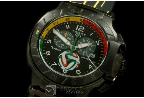 TS10002 2014 Fifa World Ed Chrono PVD/RU Black/Ylw Swiss Eta Qtz